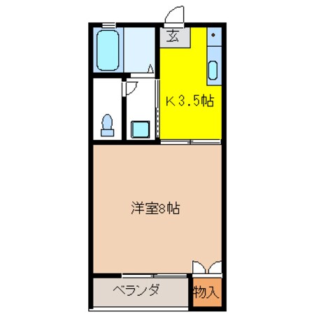 宇都宮駅 車移動10分  5km 2階の物件間取画像